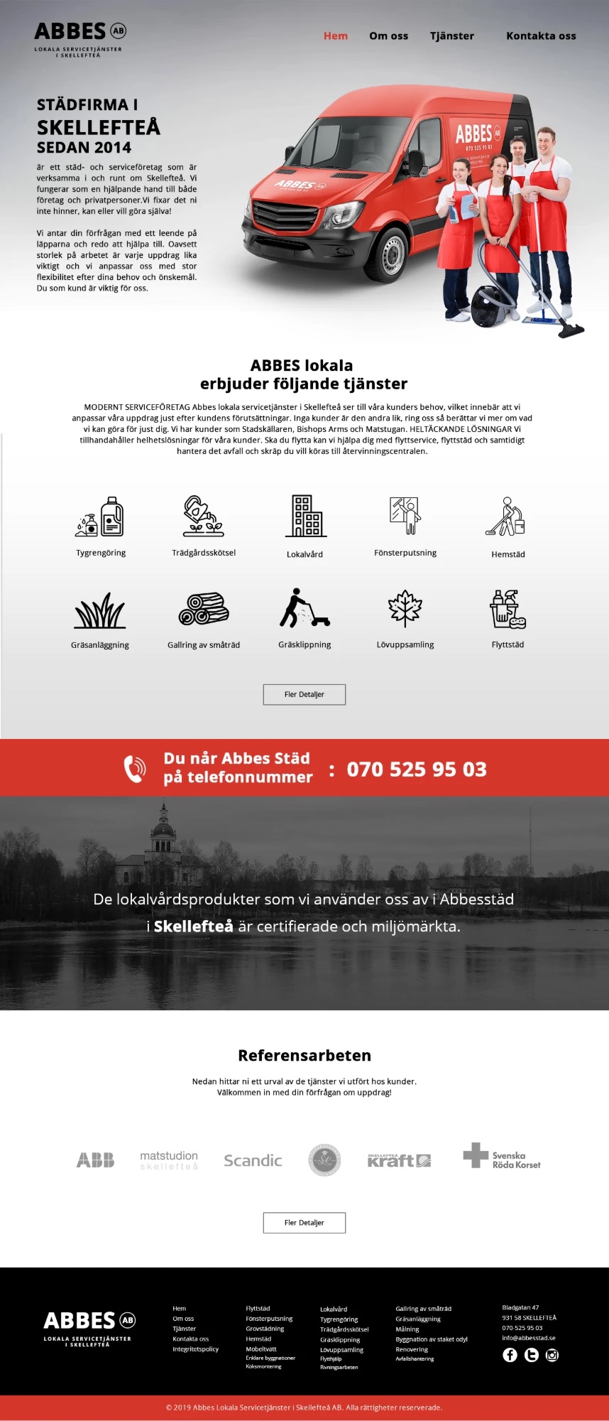 Hela startsidan hos Abbes