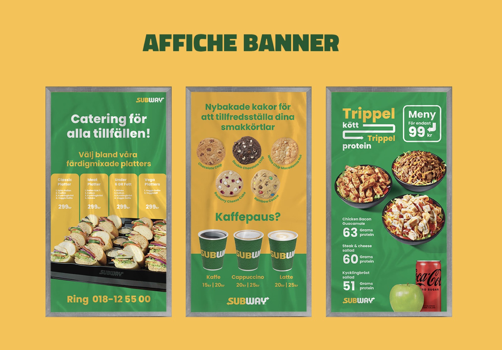 Affischserie för Subway Uppsala